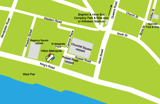 Location Map of The Brighton & Hove Business Show Autumn 2011